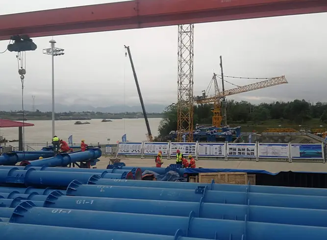 Country: China Date: Sep, 2018 Project Name: Guangzhou Pingnan Third Bridge Application: Offshore Pipeline Construction Specification: DN800 Quantity: 1200 Tons